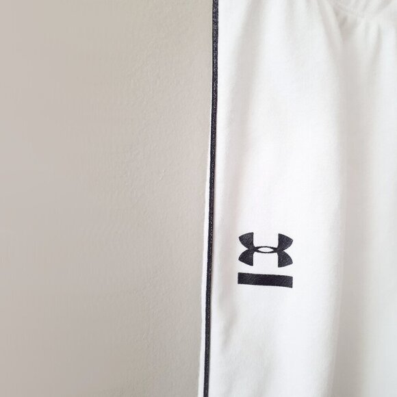 EUC Under Armour white joggers with black silver piping detail, M - Picture 6 of 9